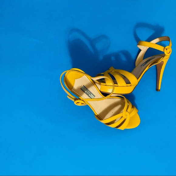 prada yellow heels